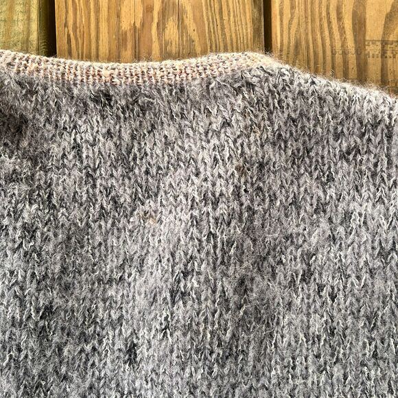 Vintage 1980s Handwoven Wool Cardigan - Open Front - Puff Shoulders - Picture 13 of 13